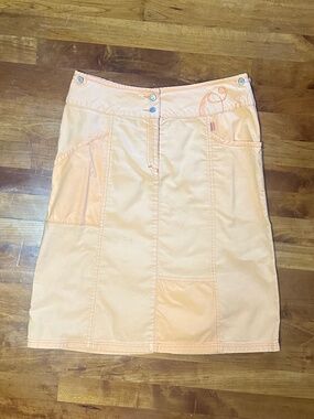 Oiliy Orange Cotton Skirt European size 38